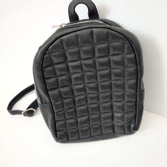 Still Nordic Black Flo City Backpack 65654 Leather Quilted Mini Bag - Picture 7 of 12